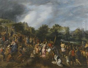 Christ On The Road To Calvary by Gillis Mostaert the Elder