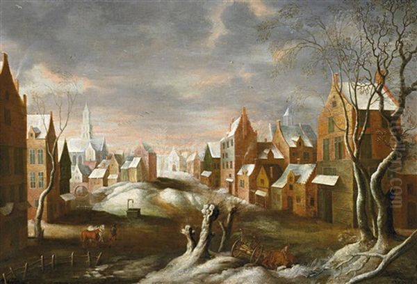 Dorflandschaft Im Winter - view 1