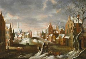 Dorflandschaft Im Winter by Gillis Mostaert the Elder