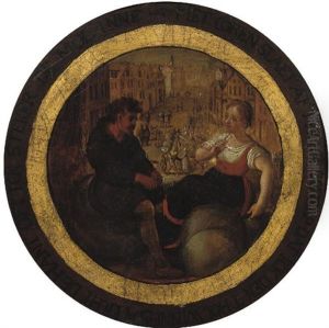 An Allegory Of Commerce, Peasants Seated In Front Of A View Of A Town An Allegory Of Commerce, Peasants Seated In Front Of A View Of A Town
