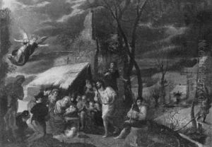 The Adoration Of The Shepherds by Gillis Mostaert the Elder