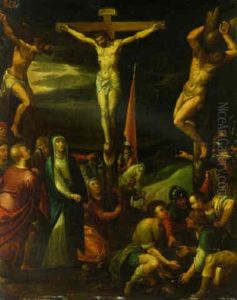 The Crucifixion by Gillis Mostaert the Elder