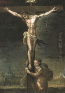 The Crucifixion by Gillis Mostaert the Elder