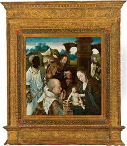 Die Anbetung Der Konige by Jan Mostaert