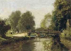 Figures Before A Bridge
