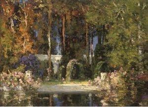 The Garden Pool by Thomas Edwin Mostyn