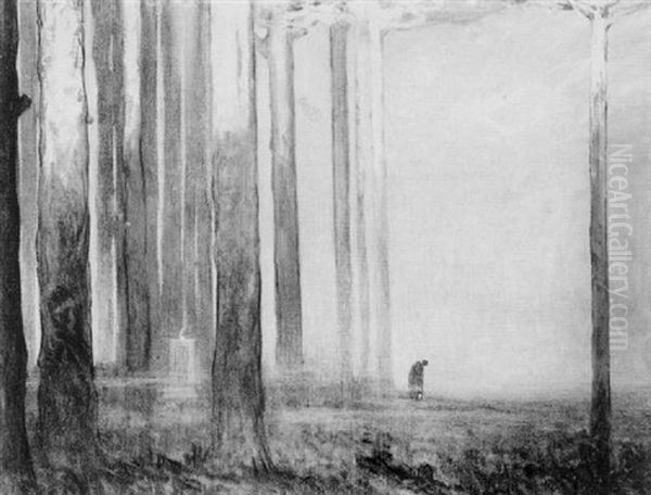 Lone Figure At Dawn - view 1
