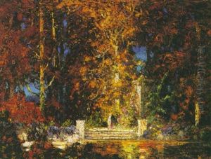 On The Steps By The Lake by Thomas Edwin Mostyn