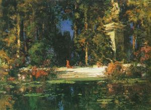 The Lakeside Arbour by Thomas Edwin Mostyn
