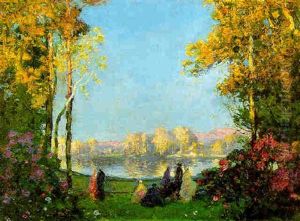 Figures By A Lake