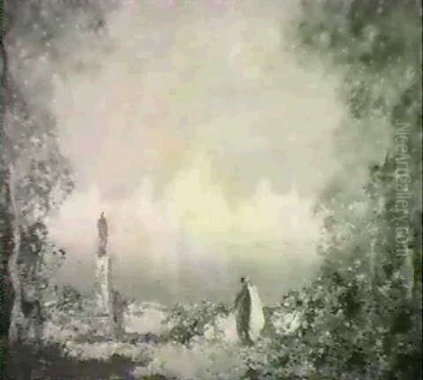 Figures In An Ornamental Garden, A Capriccio View Of        Venice Beyond - view 1