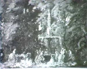 Figures By A Fountain Figures By A Fountain