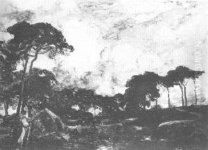 Gypsy Encampment By A River