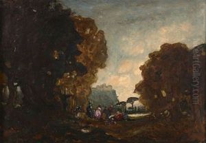 Elegante Assemblee Dans Un Parc by Tom Mostyn