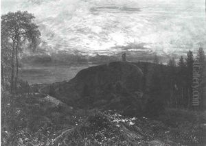 Sheep Returning At Sunset by George William Mote
