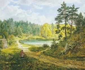 The Path To The Woods (+ Playing At The Roadside; Pair) by George William Mote