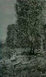 Children On A Path In A Wooded Landscape Children On A Path In A Wooded Landscape