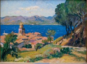 Le Village De Saint Tropez by Jules Georges Moteley