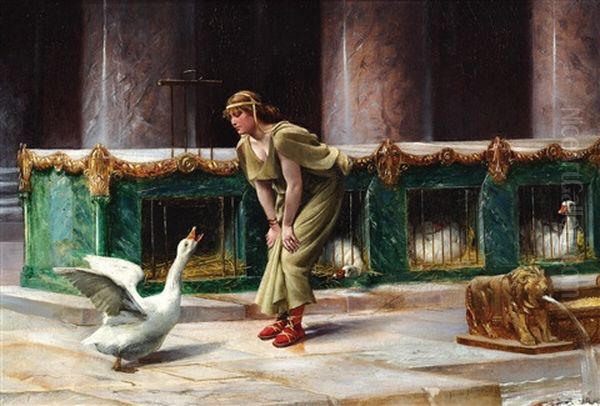 Scene From Ancient Rome With The Sacred Geese - view 1