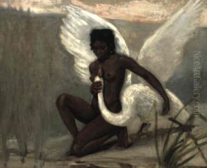 Negresse Avec Un Cygne