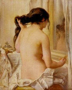 Nude Combing Her Hair