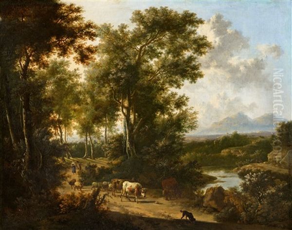Southern Landscape With Shepherds - view 1