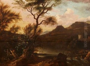 River Landscape With Ruins by Frederick De Moucheron