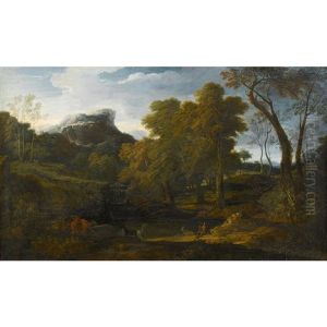 Extensive Landscape With Shepherd And Flock by Frederick De Moucheron