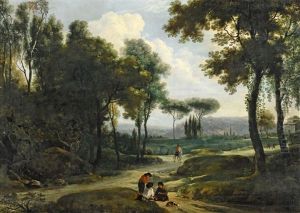 Italienische Waldlandschaft Mit Reitern thumbnail