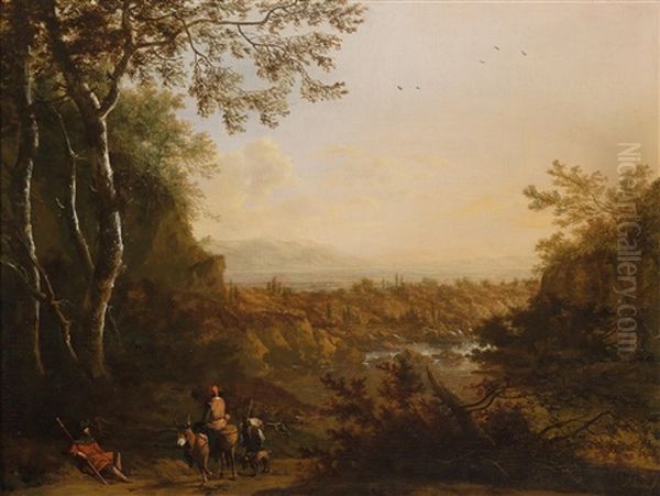 Sudliche Gebirgslandschaft Mit Bauerlicher Staffage - view 1