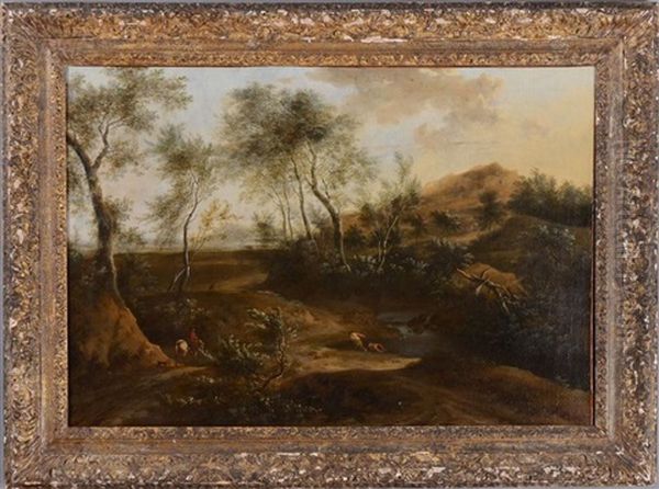 Wooded Landscape With Figures - view 1