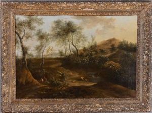 Wooded Landscape With Figures by Frederick De Moucheron