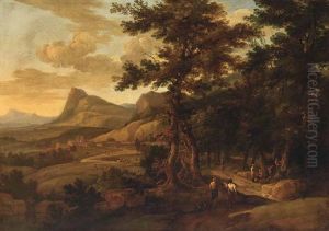 Italienische Landschaft Mit Kastaniensammlern by Frederick De Moucheron