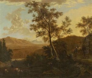 Sudliche Landschaft Mit Vieh Und Hirten