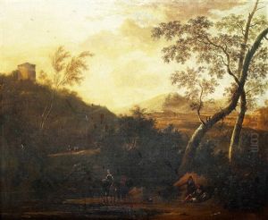 Landskap Med Figurer by Frederick De Moucheron