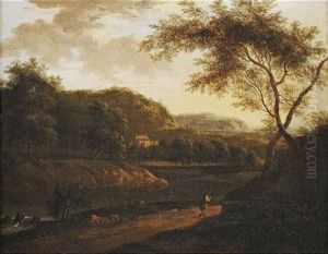 Zwei Weite, Italienisierende Landschaften (pair) by Frederick De Moucheron