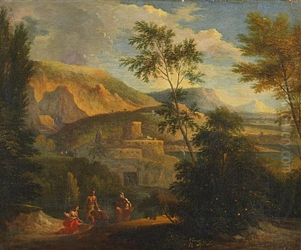 Italienische Landschaft Mit Heiliger Familie - view 1