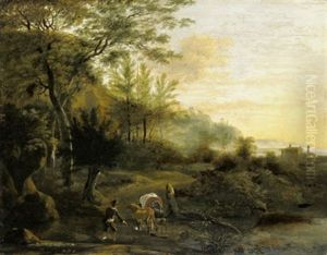 Waldlandschaft Mit Einer Hirtenszene by Frederick De Moucheron