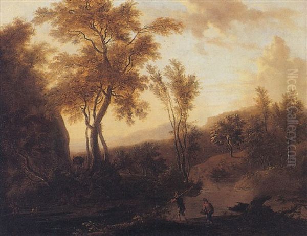 Les Deux Pecheurs Au Bord De La Riviere - view 1