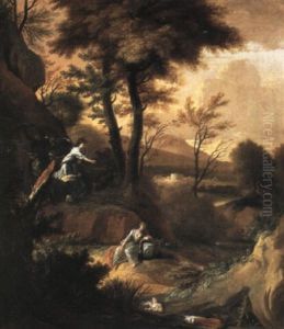 Woodland Landscape With Hagar And The Angel