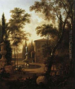 Ansicht Einer Italienischen Villa Mit Park by Frederick De Moucheron