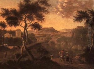 Italianate Landscape With Travellers On A Road thumbnail
