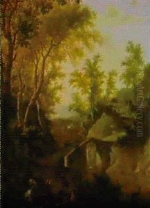 Paesaggio Boscoso Con Figure