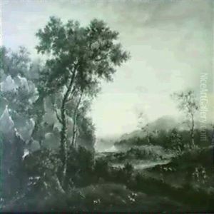 Southern Landscape With Figures On A Path Near A Rocky      Eminence by Frederick De Moucheron