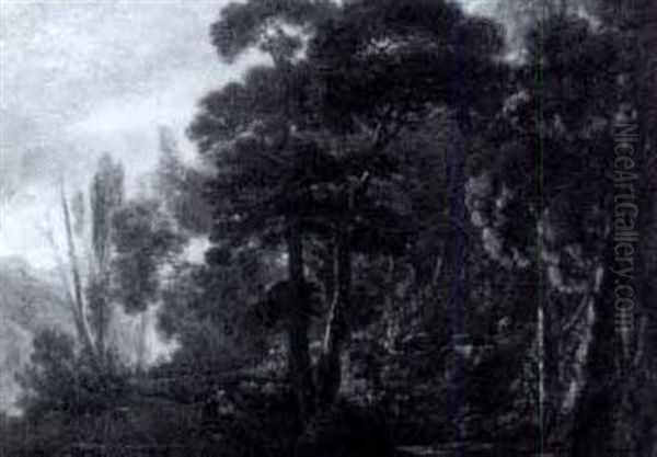 Landscape With Figures And Cattle Near A Forest - view 1