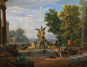 An Italianate Terrace Of A Park