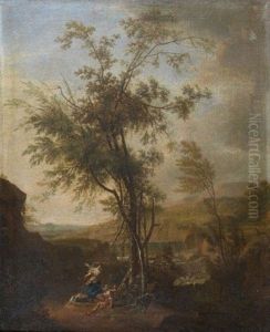 La Halte Pres Des Grands Arbres by Isaac de Moucheron