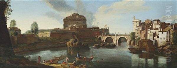 Blick Auf Den Tiber Mit Der Engelsburg - view 1