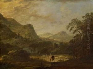 Ideale Flusslandschaft Mit Figurenstaffage (+ Another, Similar; 2 Works)