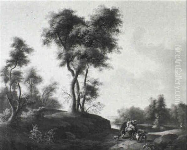 Waldlandschaft Mit Seeufer - view 1